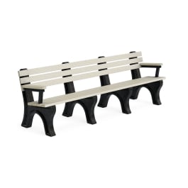 Polly Products Economizer 8 ft. Outdoor Park Bench with Back & Arms