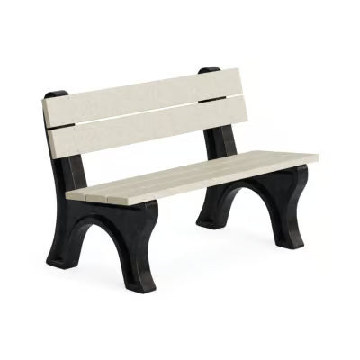 Polly Products Economizer 4 ft. Outdoor Park Bench with Back