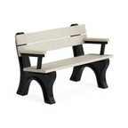 Polly Products Economizer 4 ft. Outdoor Park Bench with Back & Arms