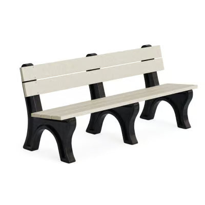 Polly Products Economizer 6 ft. Outdoor Park Bench with Back