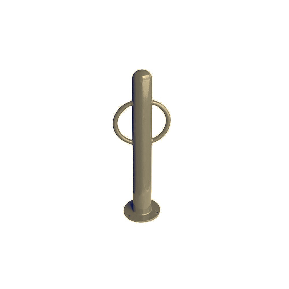MF9005 Surface Mount Bike Post Bollard — Metal Powder Coat — 7 Sand — digitally rendered color preview