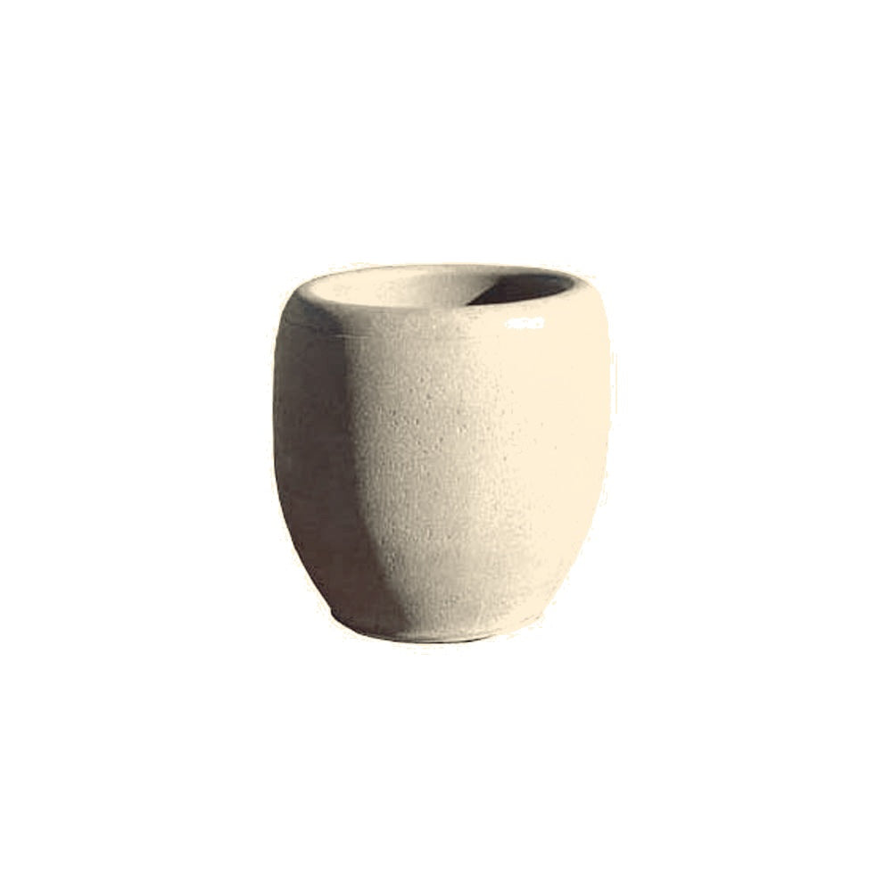 TF4351 Beltless Round Concrete Planter — Weatherstone — W20 White — digitally rendered color preview