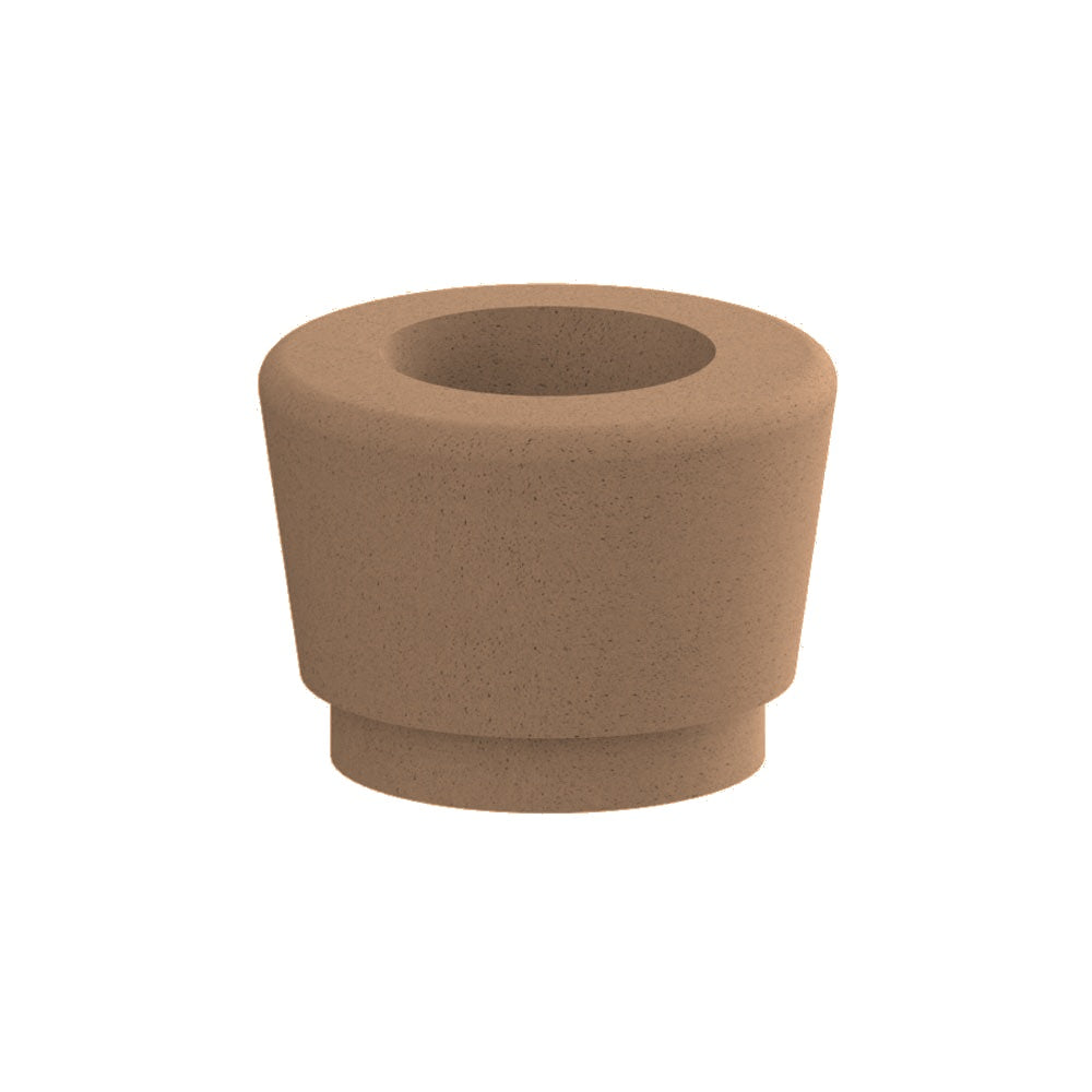WS9086 Our Town Single Round Planter — Acid Wash — A22 Sand — digitally rendered color preview