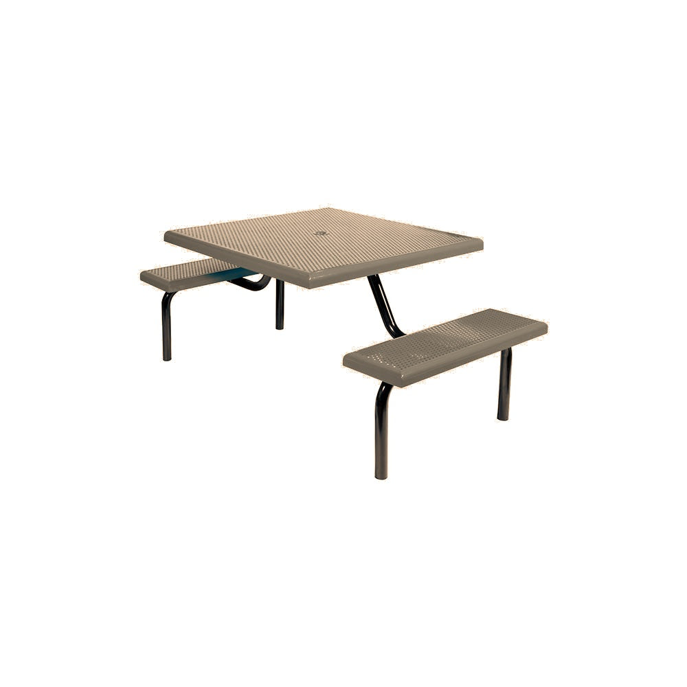 MF1022 Square Modular 2-Bench ADA Table — Metal Powder Coat — S44 Putty — digitally rendered color preview