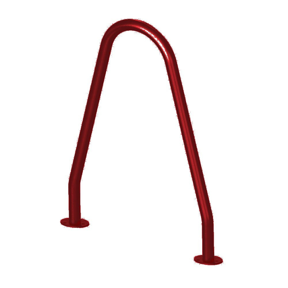 MF9026 Surface Mount Bola Bike Rack — Metal Powder Coat — 2 Red — digitally rendered color preview