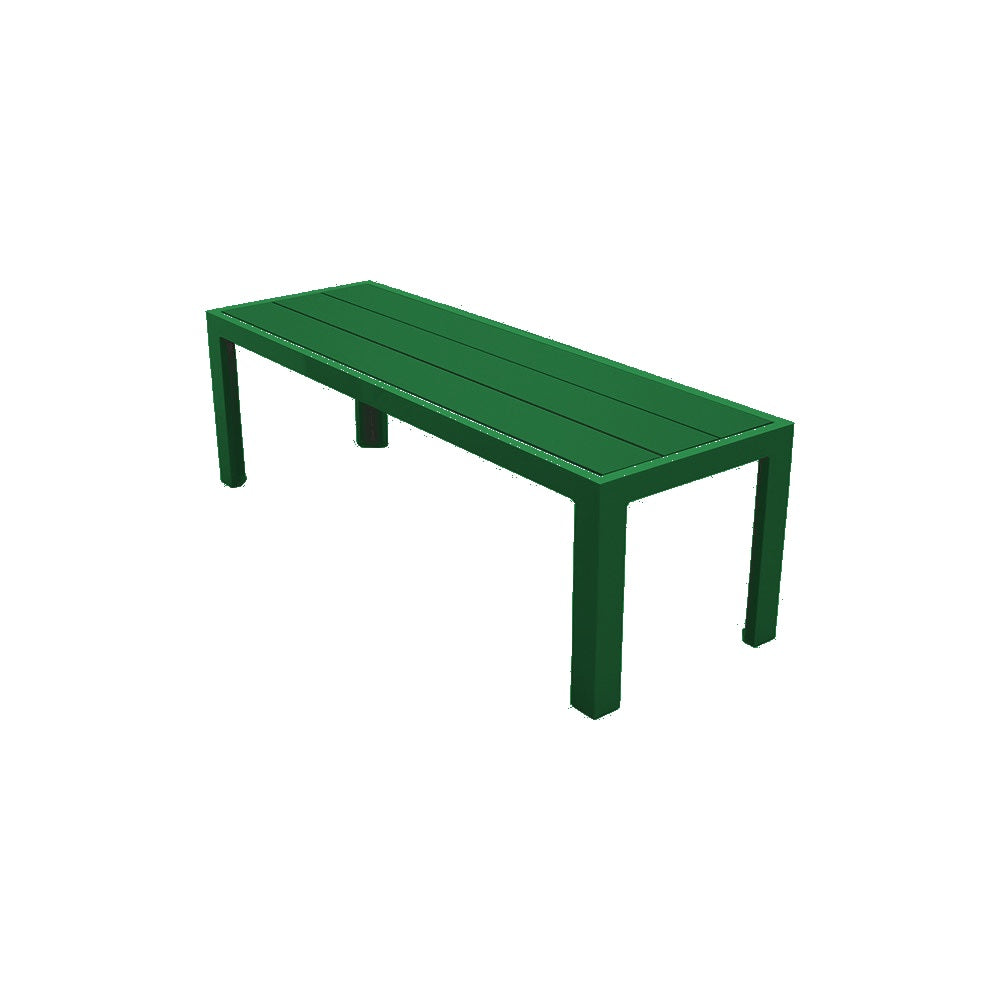 2229 Urban Dining Bench — Metal Powder Coat — 69 Emerald — digitally rendered color preview