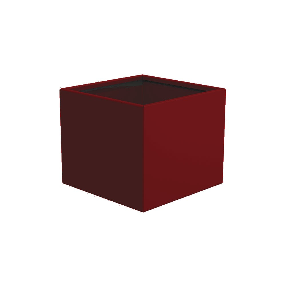 WS506 Aluminum Square Planter — Metal Powder Coat — 2 Red — digitally rendered color preview