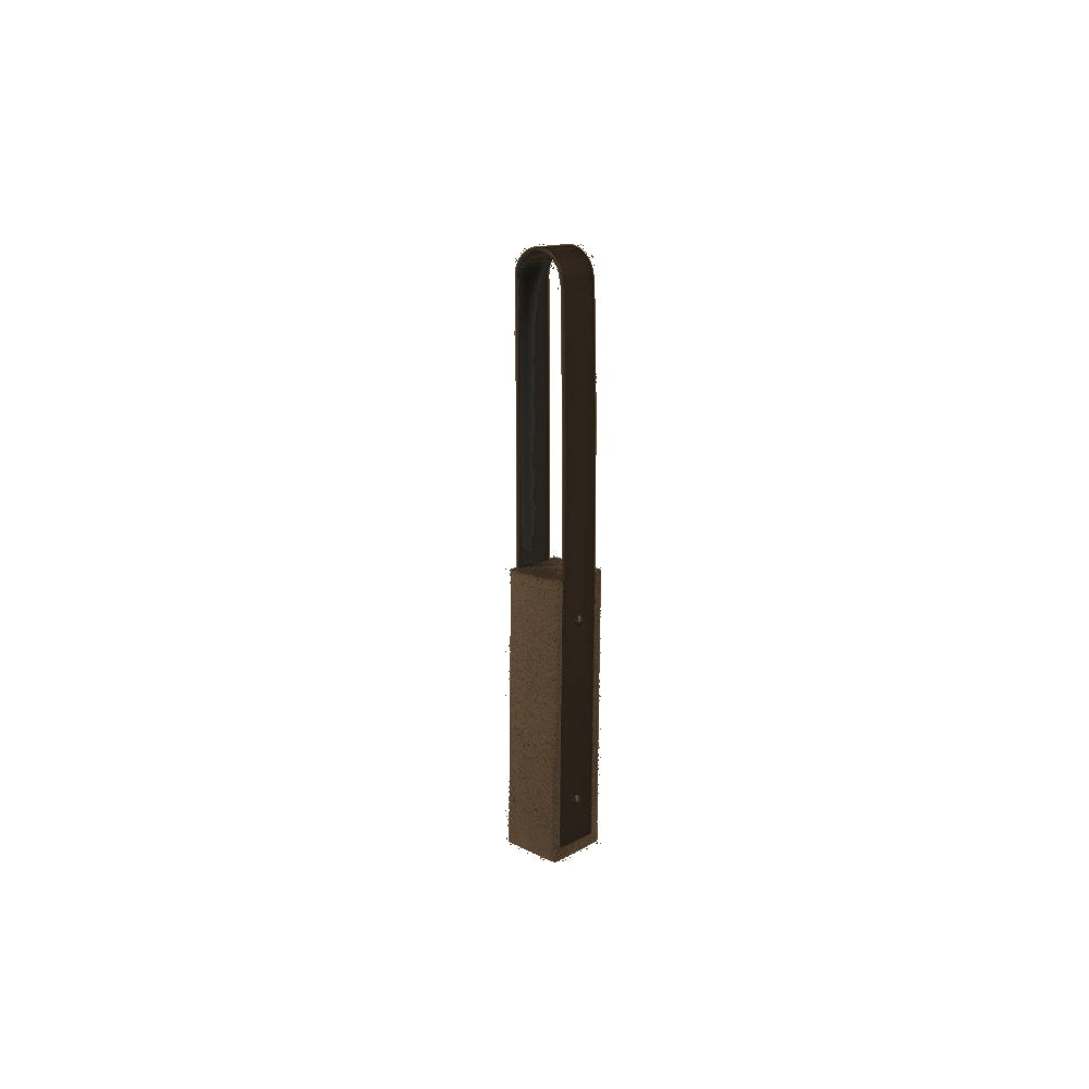 DF6515 Collaboration Vault Bike Bollard - Medium/Rounded — Metal Powder Coat — 10 Bronze — digitally rendered color preview
