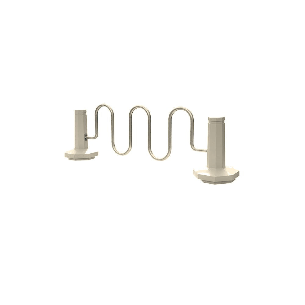 TF7193 Bike Rack Bollard — Weatherstone — W20 White — digitally rendered color preview