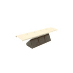 WS310 Steel and Concrete Cantilever Bench — Acid Wash — A20 White — digitally rendered color preview