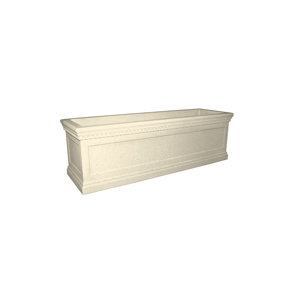 TF4177 Colonial Rectangular Concrete Planter — Acid Wash — A20 White — digitally rendered color preview