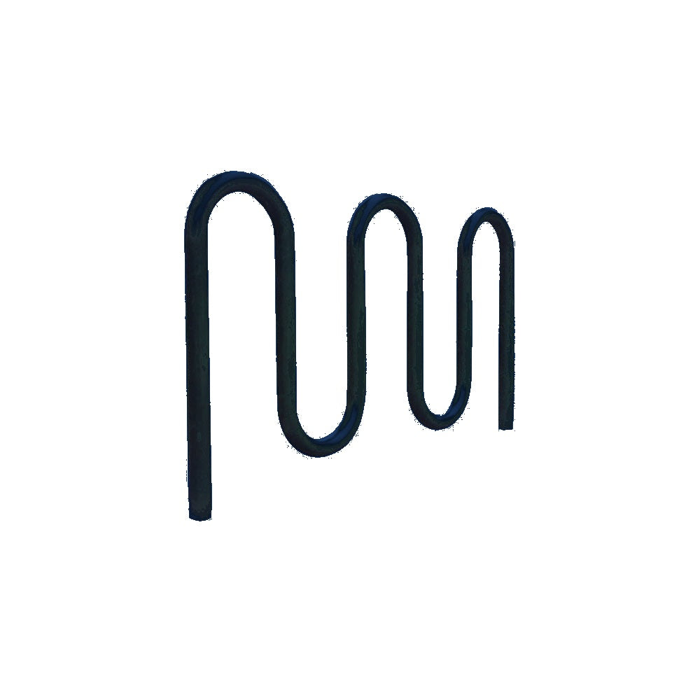 MF9012 Inground Mount 5 Loop Bike Rack — Metal Powder Coat — S48 Cobalt Blue — digitally rendered color preview