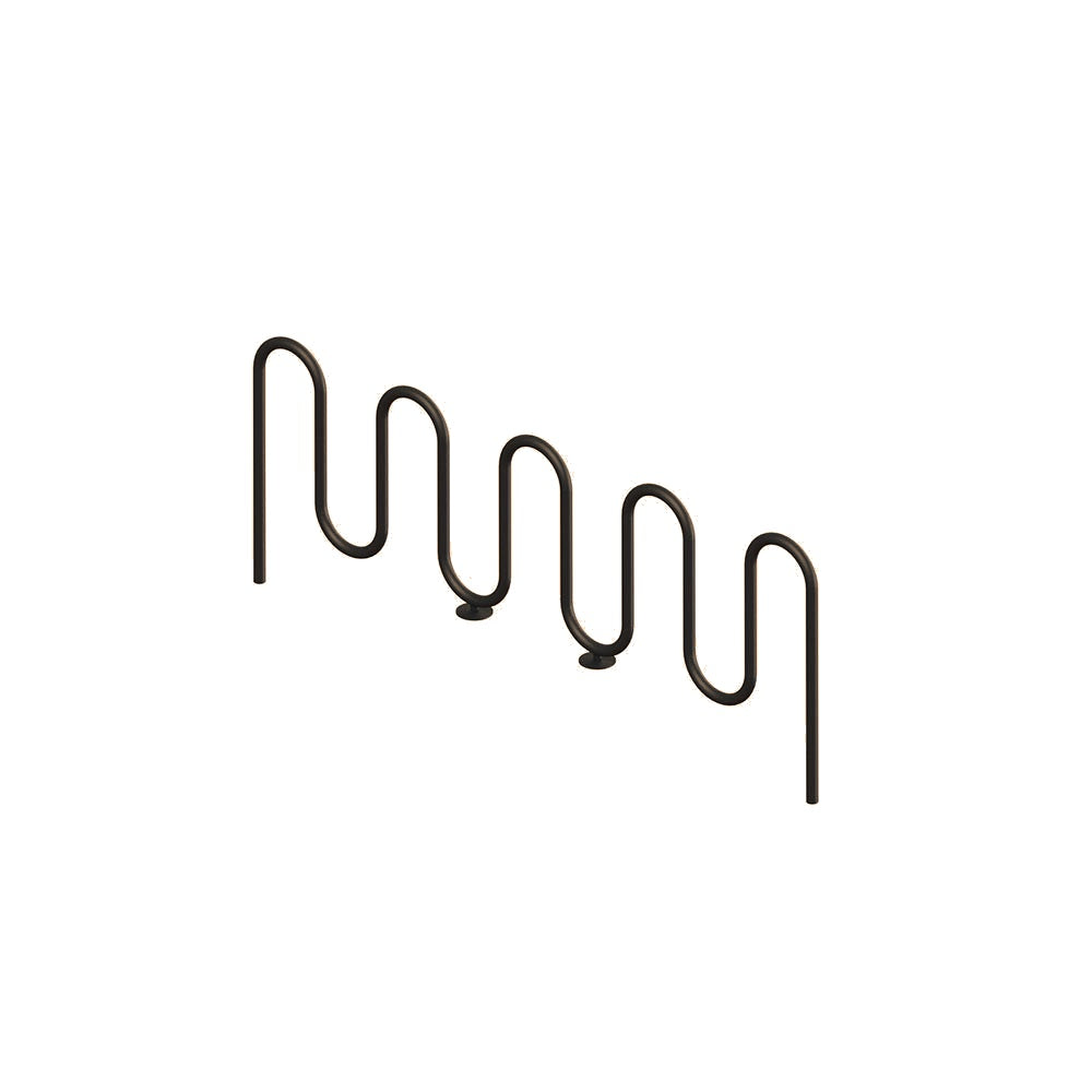 MF9019 Inground Mount 9 Loop Bike Rack — Metal Powder Coat — S44 Putty — digitally rendered color preview