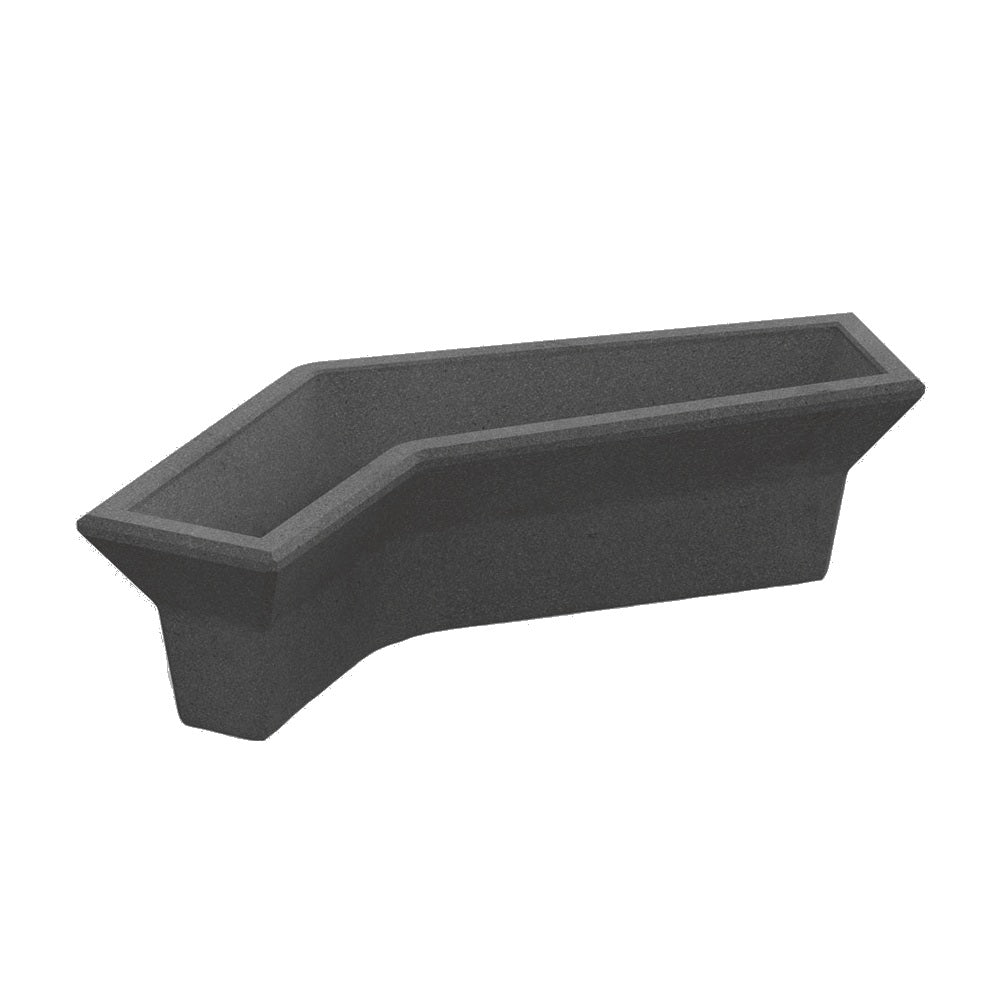 ZB.CO.02 Concrete Planter — Acid Wash — A26 Charcoal — digitally rendered color preview