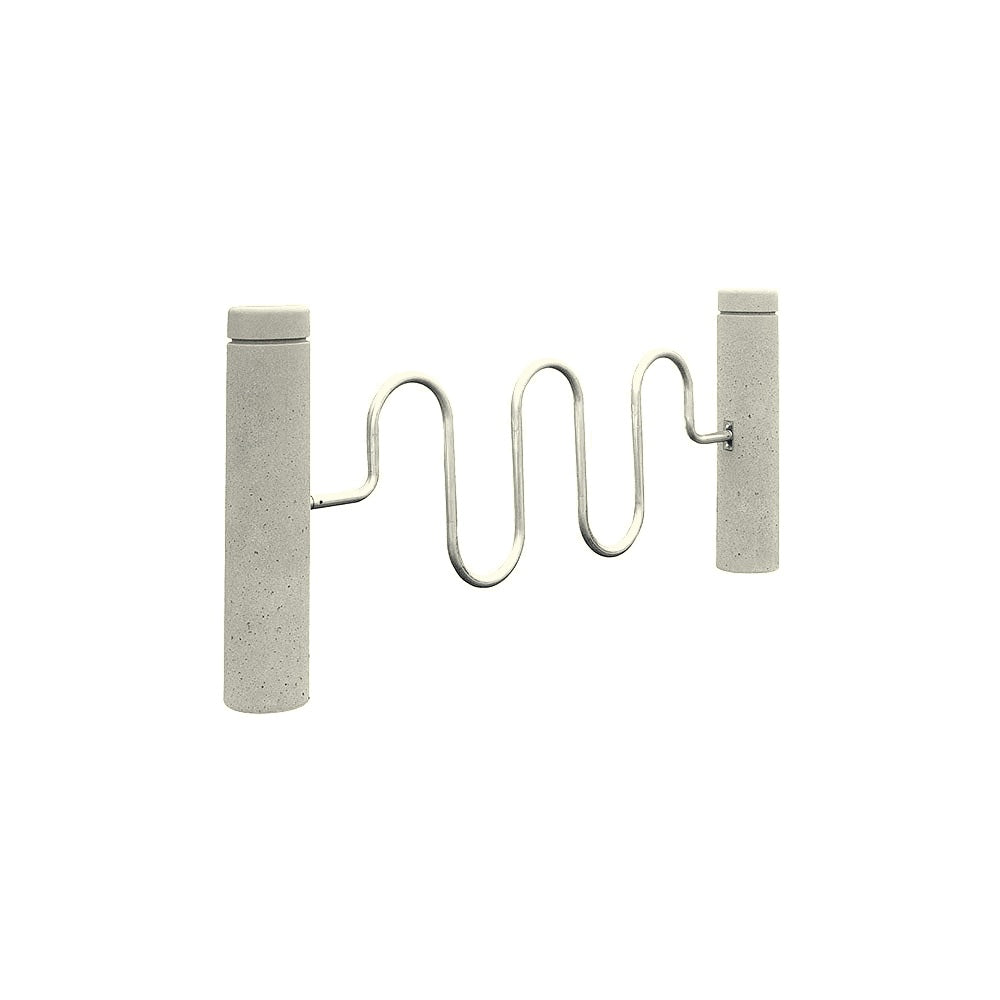 TF7191 Bike Rack Bollard — Weatherstone — W30 Star — digitally rendered color preview