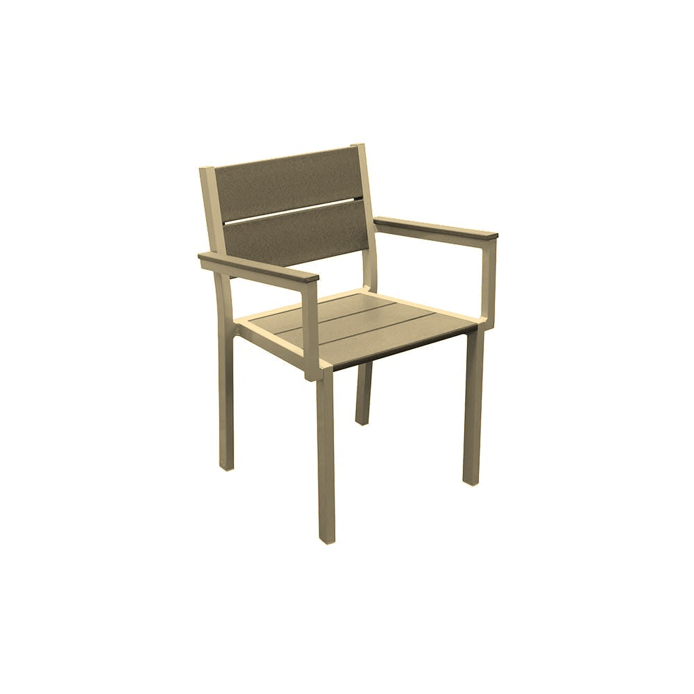 2309 Lorna Dining Chair — Metal Powder Coat — 7 Sand — digitally rendered color preview