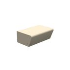 ZB.CE.01 Rectangle Concrete Bench — Weatherstone — W20 White — digitally rendered color preview
