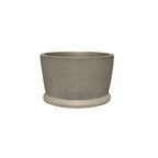TF4121 Round Concrete Planter — Weatherstone — W20 White — digitally rendered color preview
