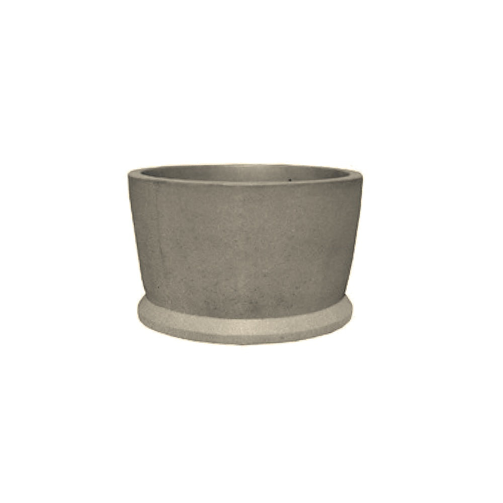 TF4121 Round Concrete Planter — Weatherstone — W20 White — digitally rendered color preview