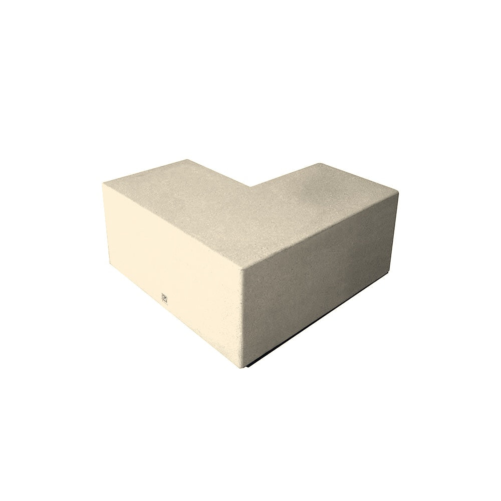 WS143 Concrete Bench — Weatherstone — W20 White — digitally rendered color preview