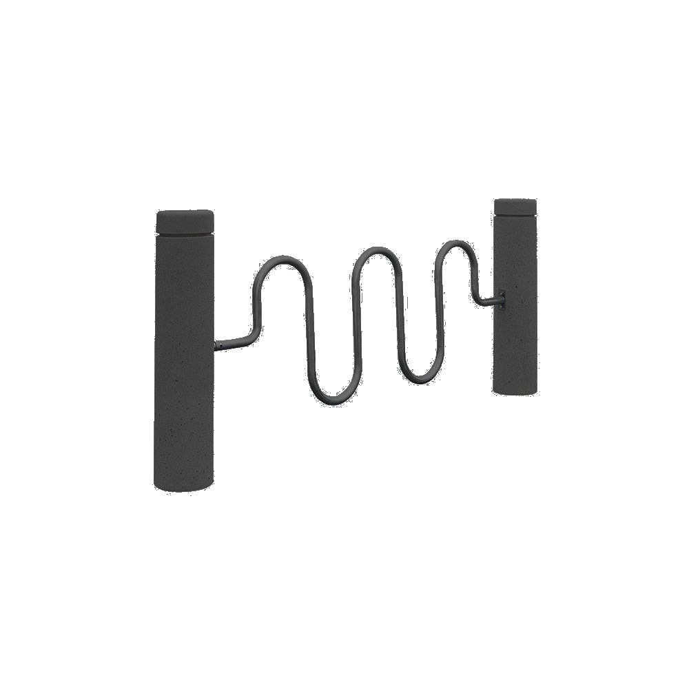 TF7191 Bike Rack Bollard — Acid Wash — A38 Night — digitally rendered color preview