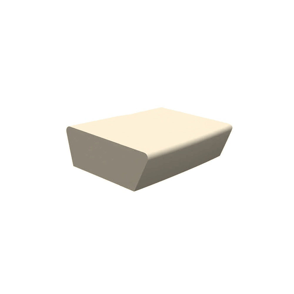 ZB.CE.16 Concrete Bench — Weatherstone — W20 White — digitally rendered color preview