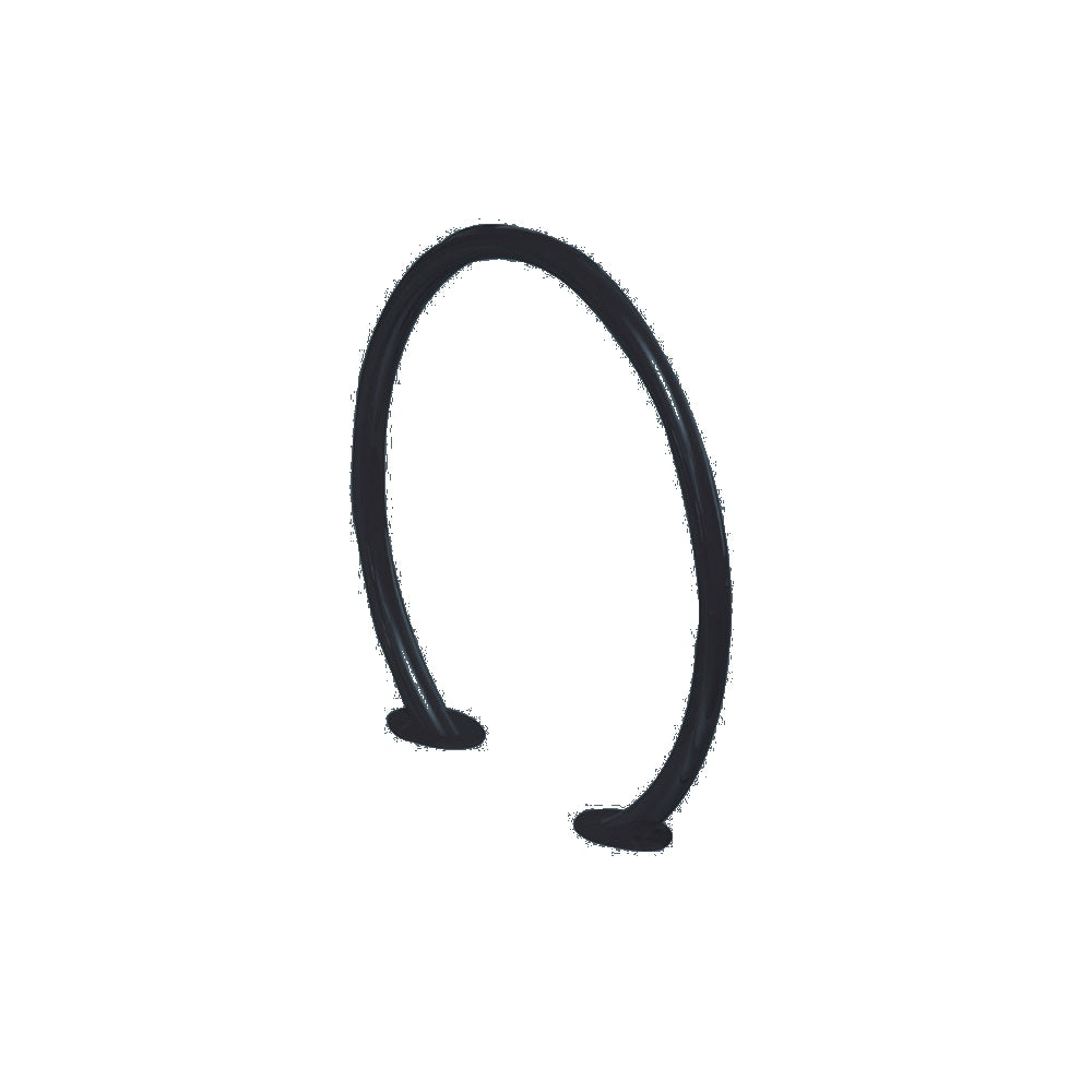 MF9024 Surface Mount Circle Bike Rack — Metal Powder Coat — 126 Charcoal — digitally rendered color preview