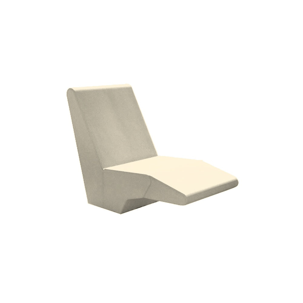 WS5061 Concrete Lounge Bench with Swivel Base — Acid Wash — A20 White — digitally rendered color preview