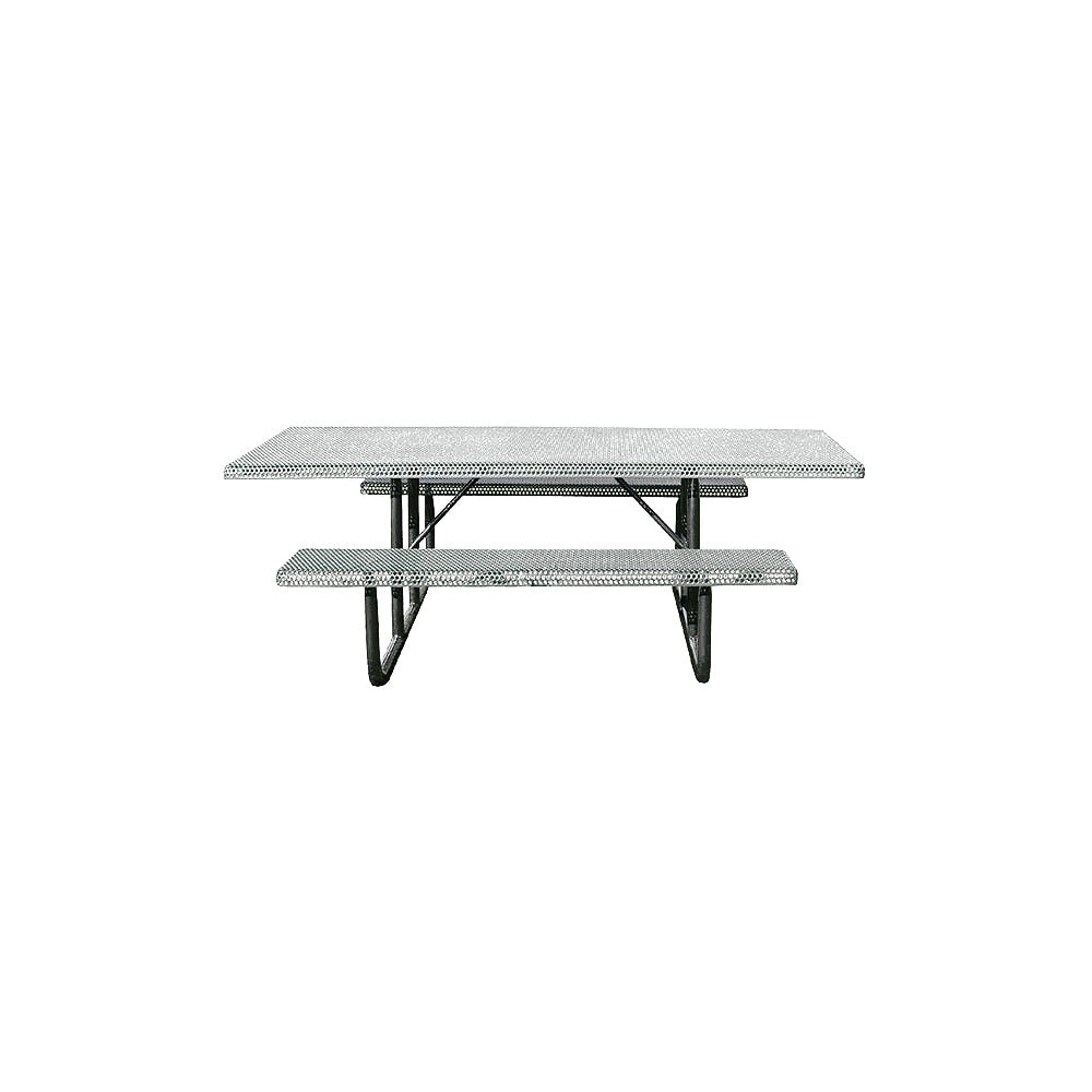 MF1059 8' Portable ADA Compliant Park Picnic Table — Metal Powder Coat — 9 White — digitally rendered color preview