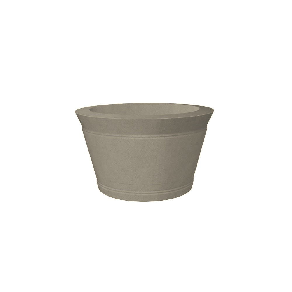 TF4364 Concrete Planter — Weatherstone — W20 White — digitally rendered color preview