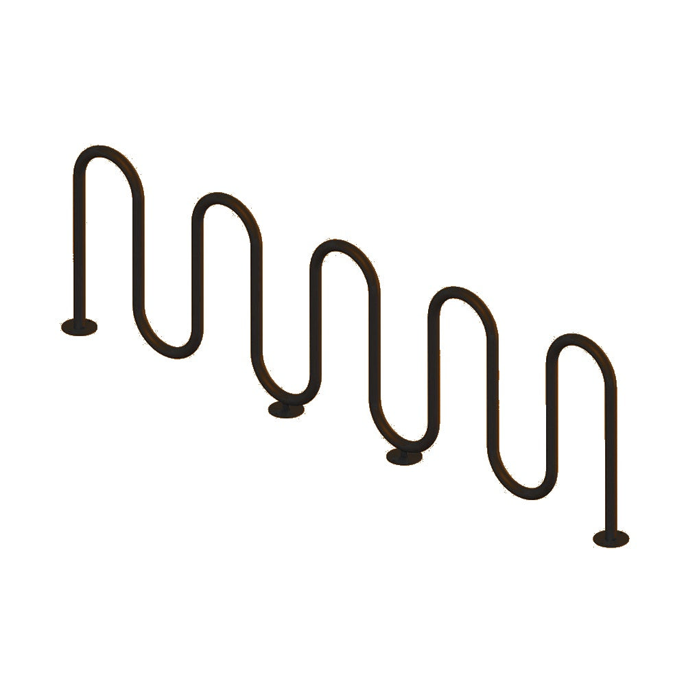 MF9010 Surface Mount 9 Loop Bike Rack — Metal Powder Coat — S14 Clay — digitally rendered color preview