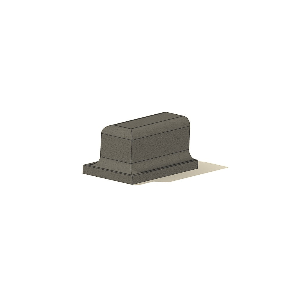 ZB.PL.03 Playground Straight Concrete End Bench — Acid Wash — A20 White — digitally rendered color preview