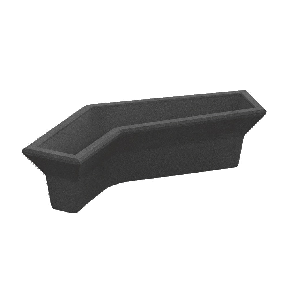 ZB.CO.02 Concrete Planter — Weatherstone — W26 Charcoal — digitally rendered color preview