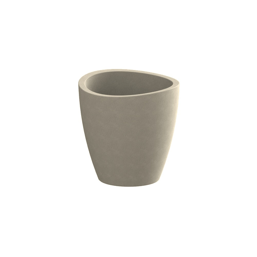 TF4001 Eclipse Concrete Planter — Weatherstone — W20 White — digitally rendered color preview