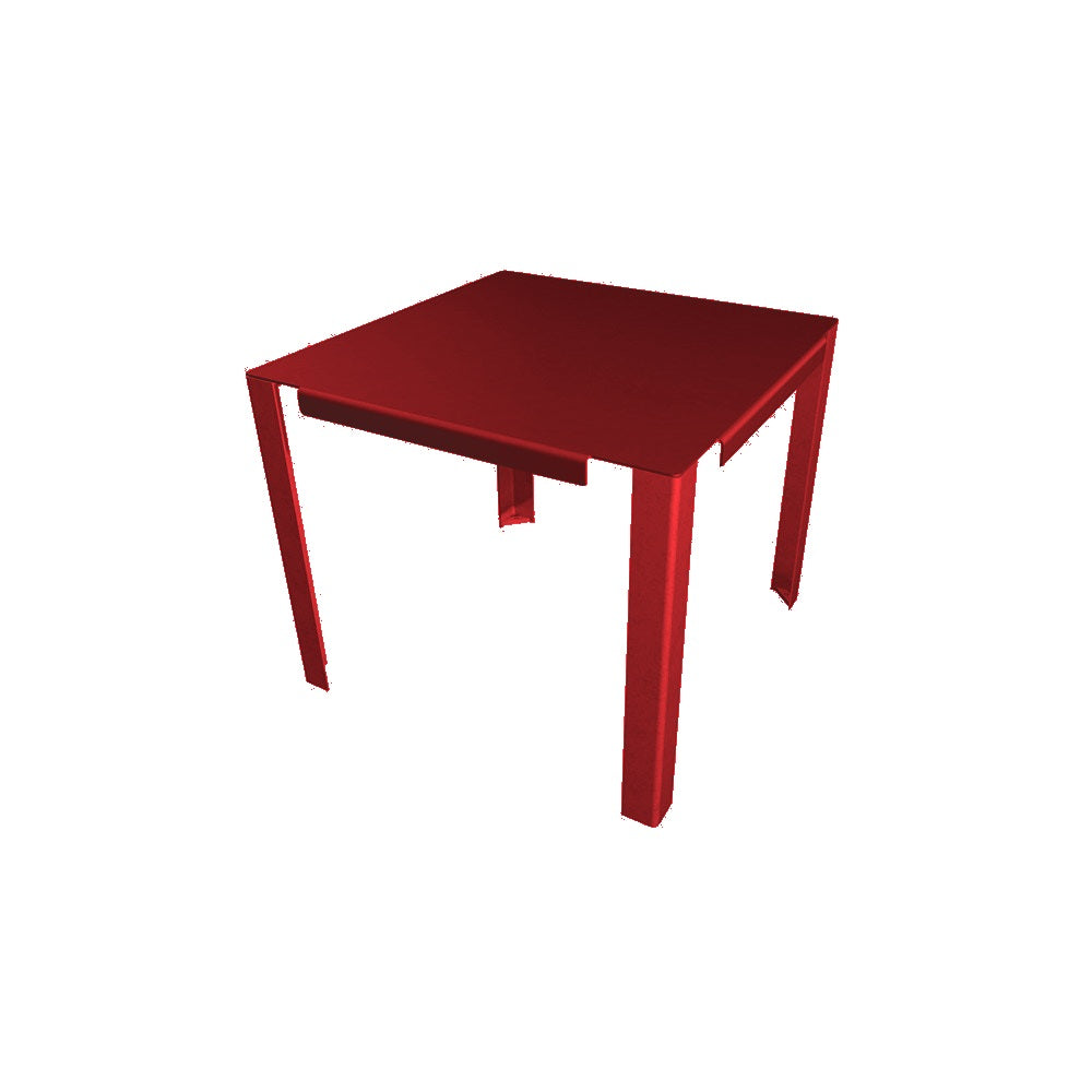 WS213 Steel Dining Table — Metal Powder Coat — 2 Red — digitally rendered color preview