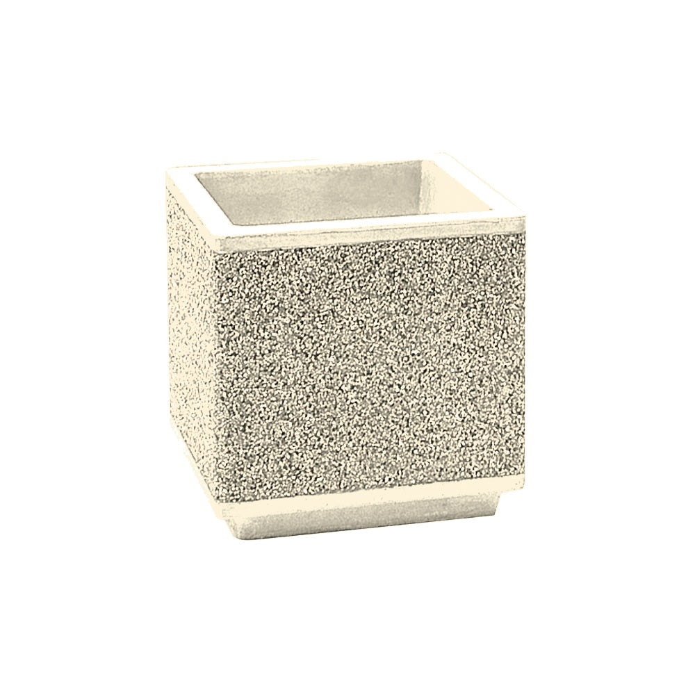 TF4190 Form Square Concrete Planter — Acid Wash — A20 White — digitally rendered color preview