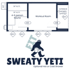 Sweaty Yeti Sauna Fit 4-6 Person Outdoor Sauna & Fitness Cabin 8 x 17 ft - official Sweaty Yeti media - fp-fit.png