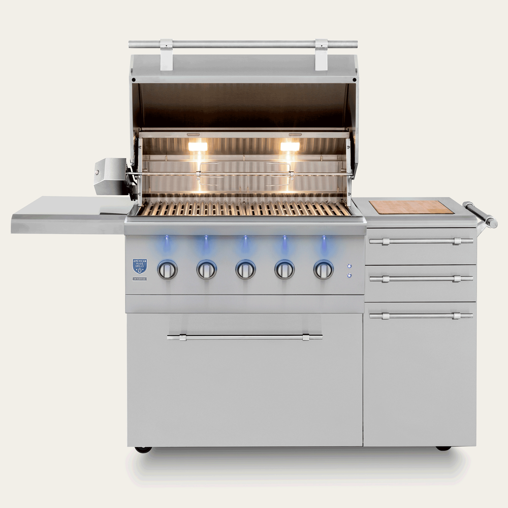 American Made Grills Encore 36-Inch Freestanding Hybrid Gas Grill Stainless