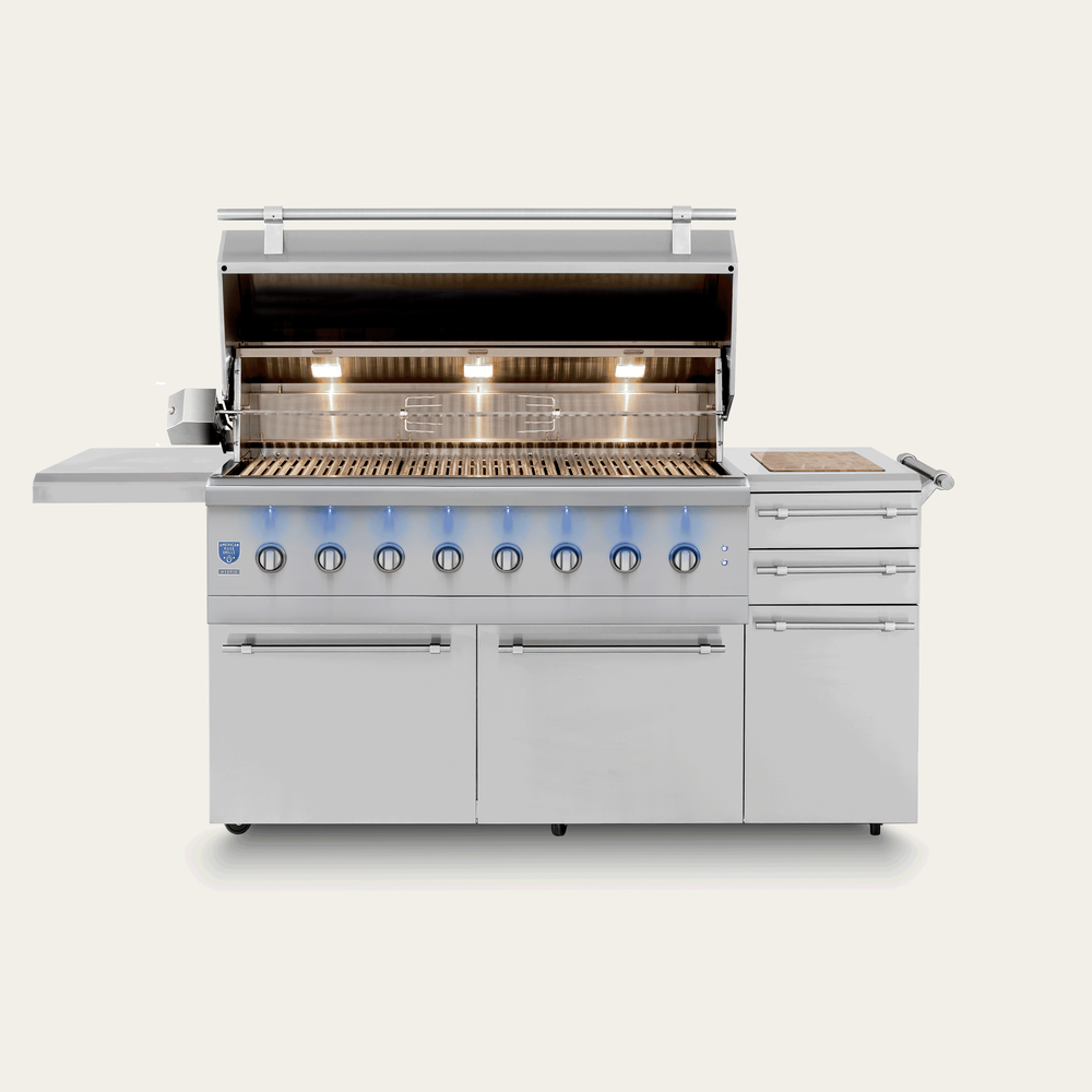 American Made Grills Encore 54-Inch Freestanding Hybrid Gas Grill Stainless