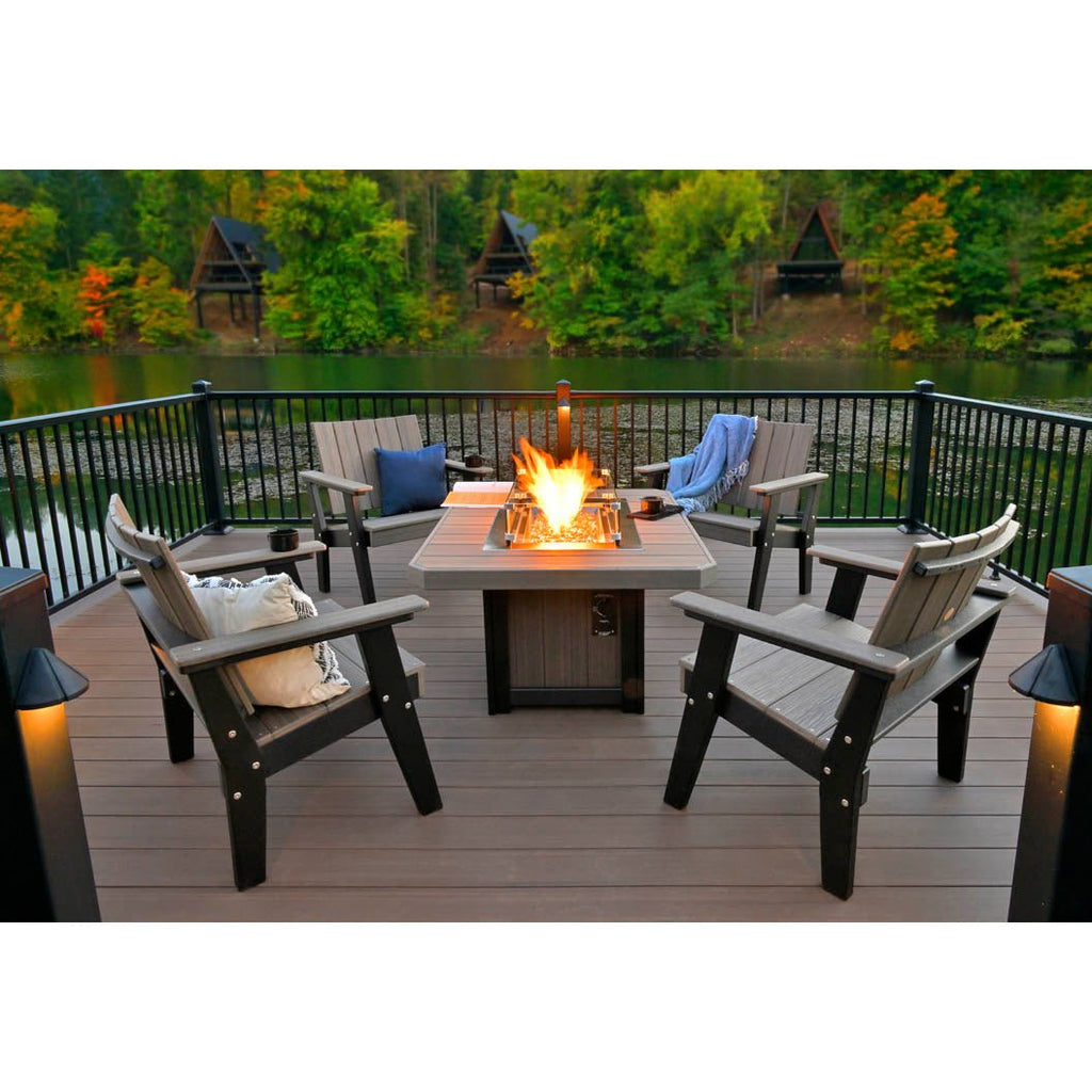 LuxCraft Lumin 51-Inch Rectangular Fire Pit Table
