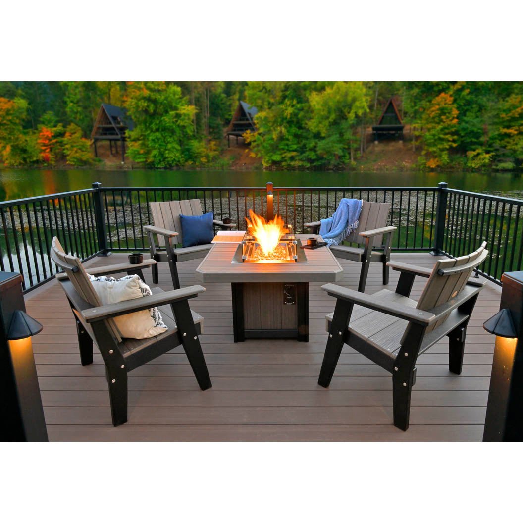 LuxCraft Lumin 51-Inch Rectangular Fire Pit Table
