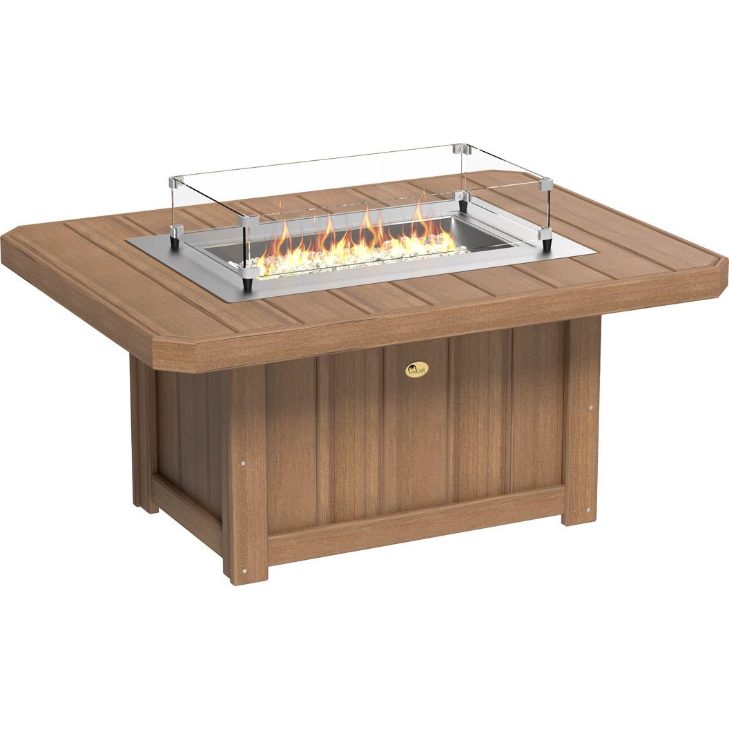 LuxCraft Lumin 51-Inch Rectangular Fire Pit Table