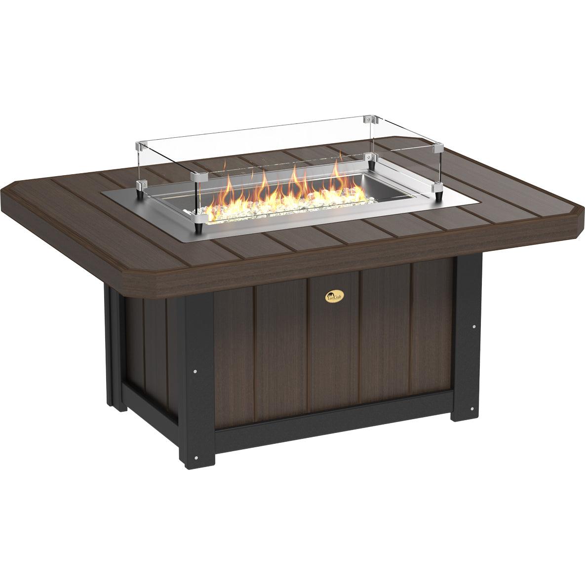 LuxCraft Lumin 51-Inch Rectangular Fire Pit Table