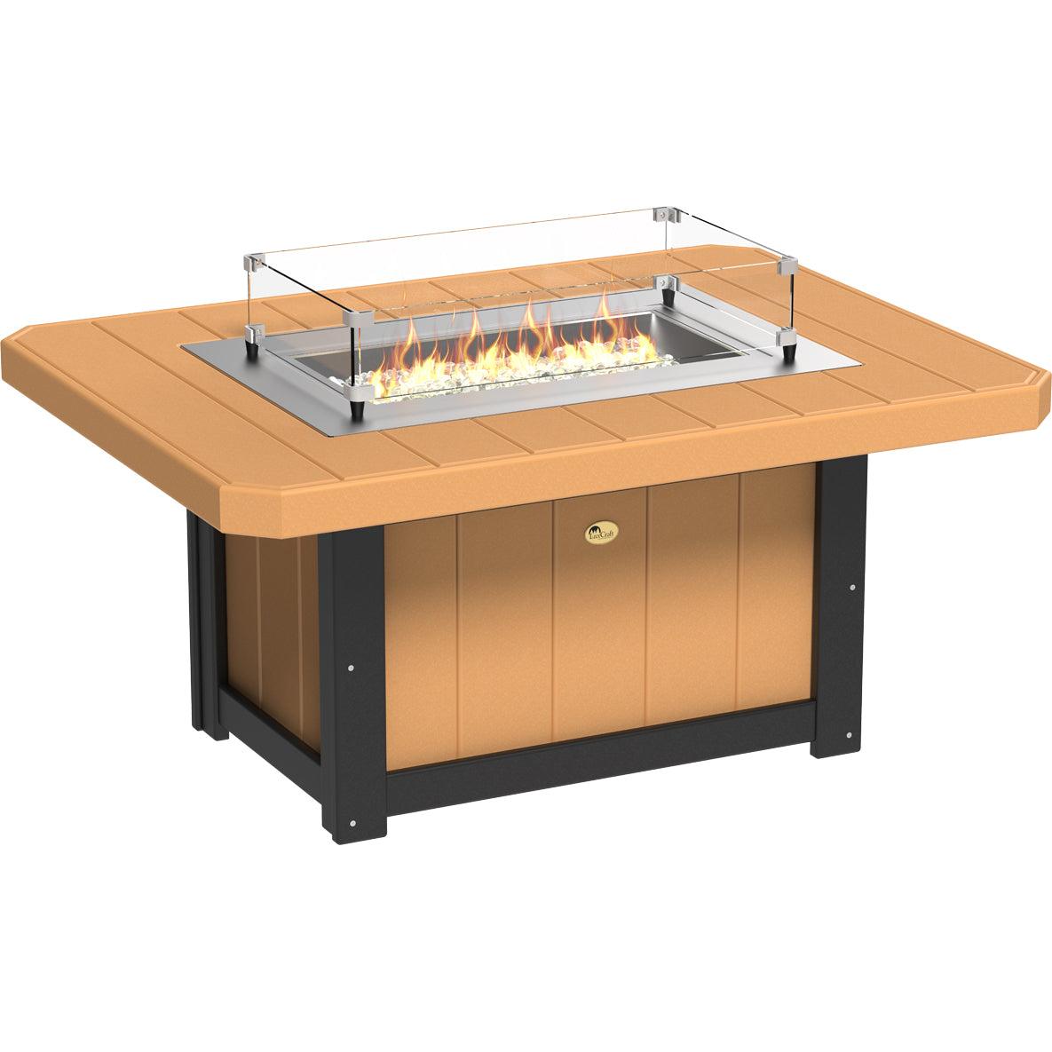 LuxCraft Lumin 51-Inch Rectangular Fire Pit Table
