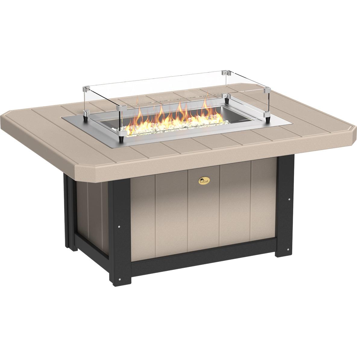 LuxCraft Lumin 51-Inch Rectangular Fire Pit Table