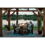 LuxCraft Lumin 79-Inch Rectangular Dining Height Fire Table