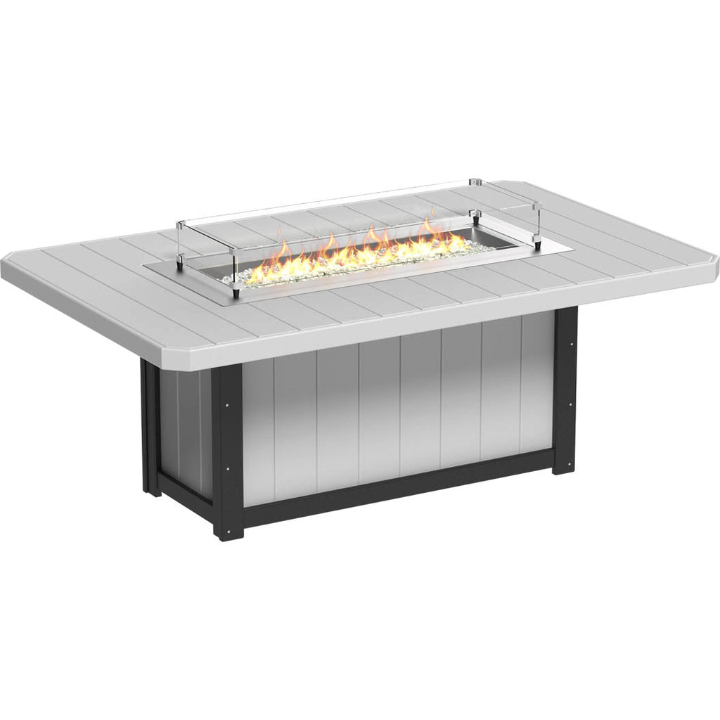 LuxCraft Lumin 79-Inch Rectangular Dining Height Fire Table