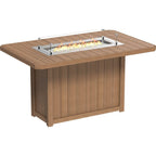 LuxCraft Lumin 79-Inch Rectangular Dining Height Fire Table