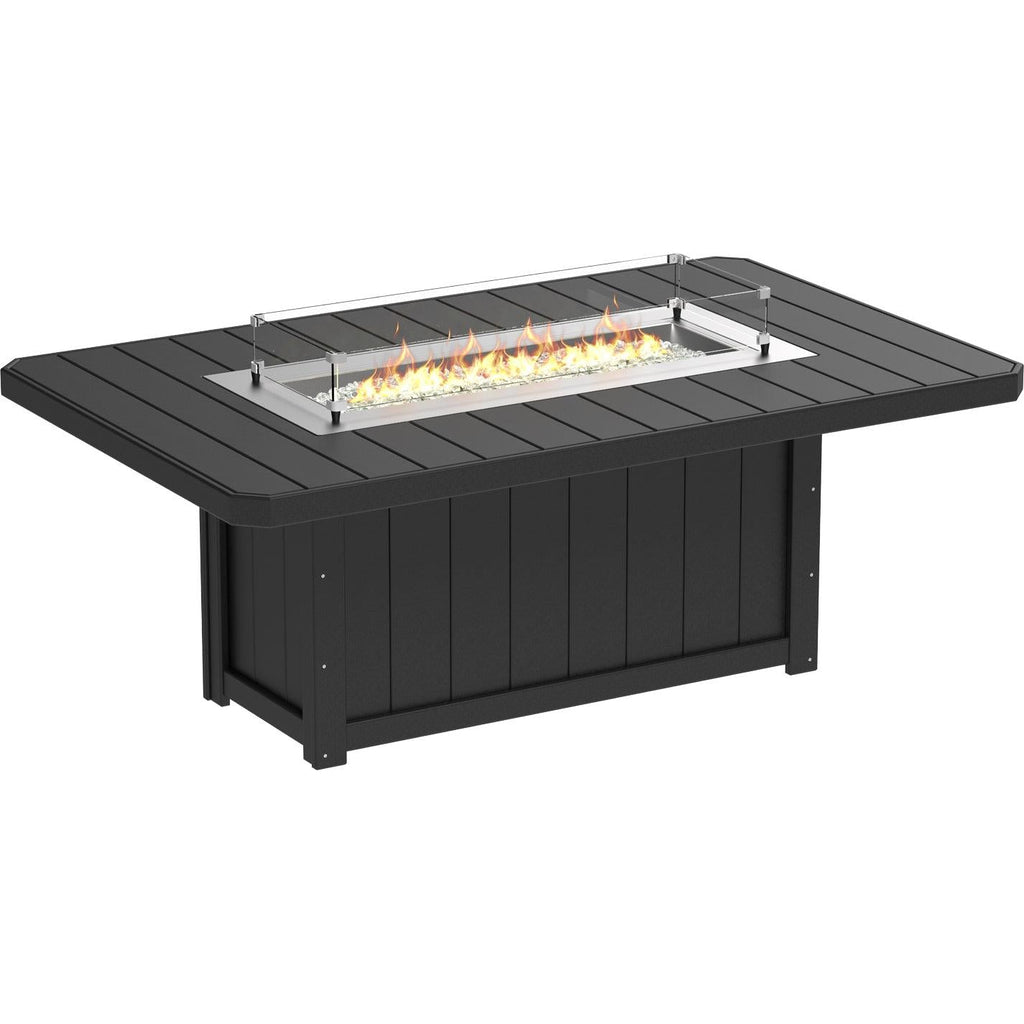 LuxCraft Lumin 79-Inch Rectangular Dining Height Fire Table