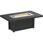 LuxCraft Lumin 79-Inch Rectangular Dining Height Fire Table